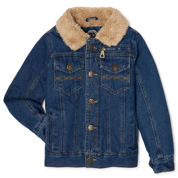 New Boys/Girls Sherpa Lining Denim Jacket. - Picture 1 of 14